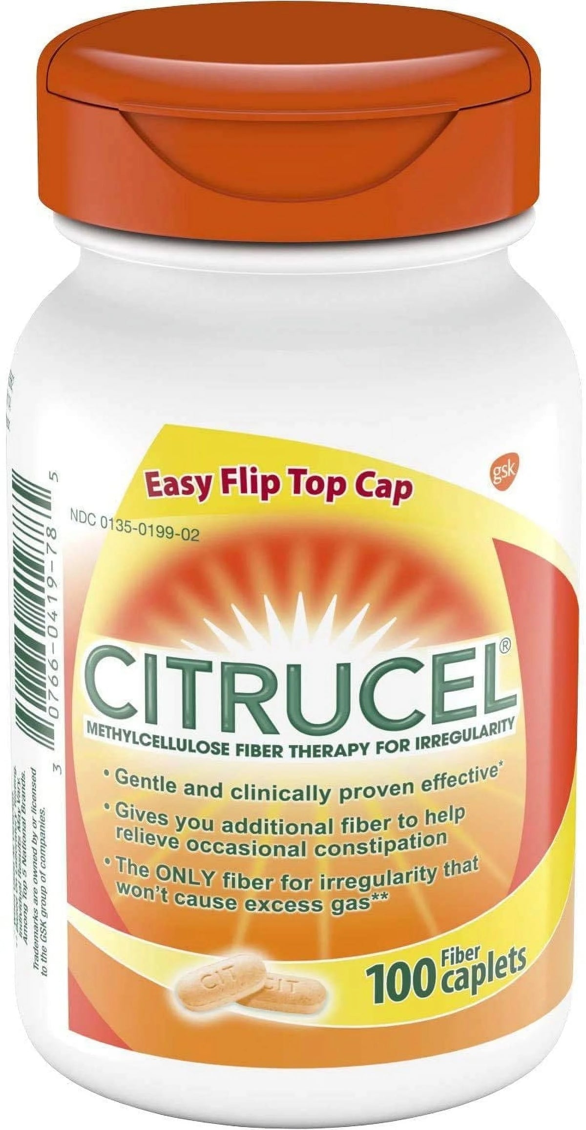 100 ct Fiber Supplement Caplets W7872