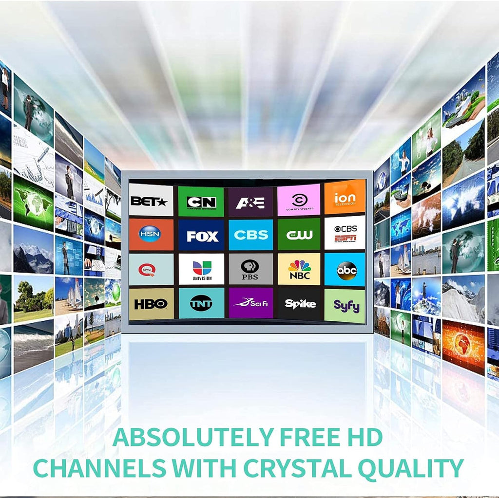 Digital TV Antenna 380 Miles Range Indoor Outdoor 4K 1080P Q2746