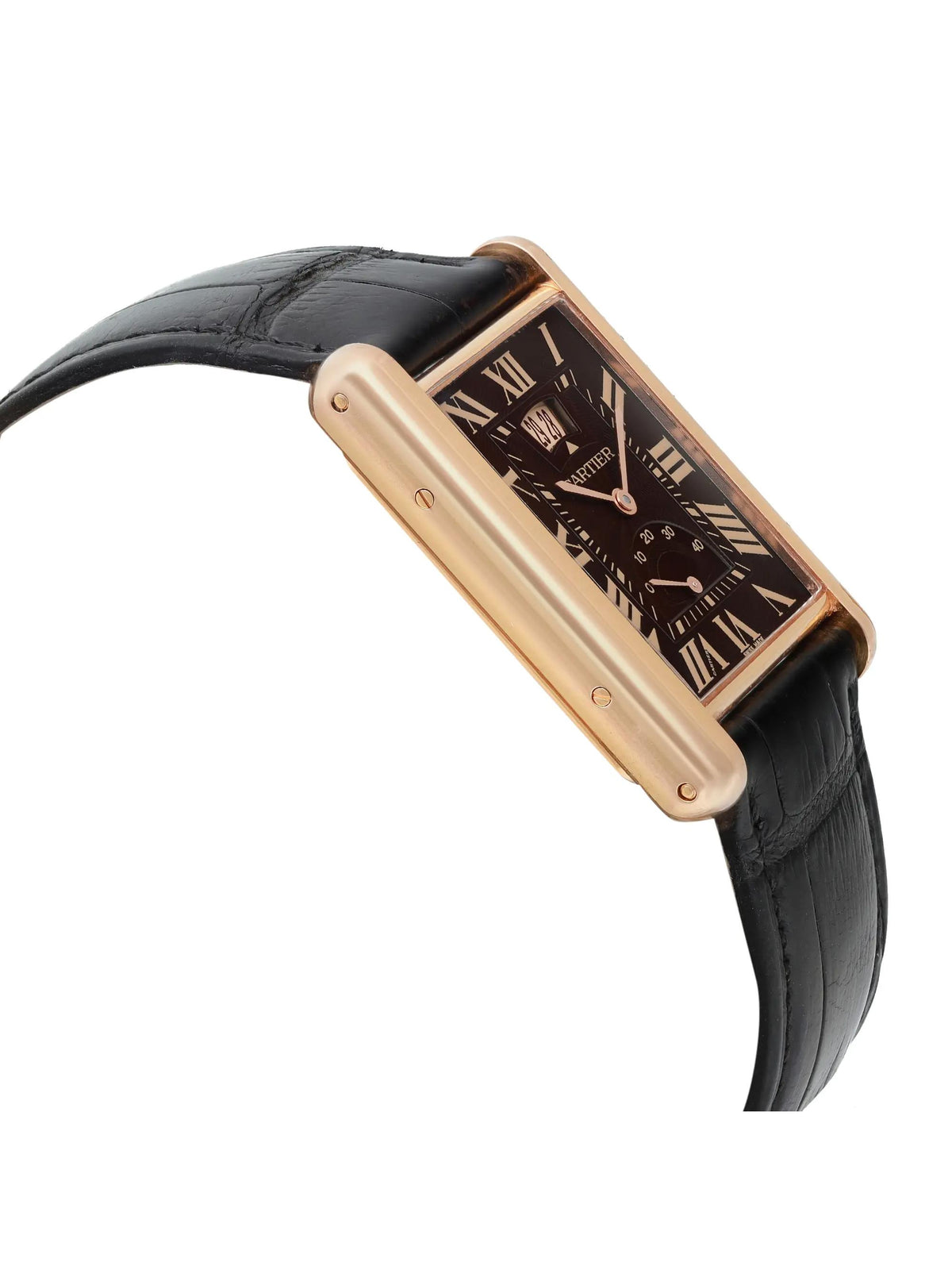Pre-owned 18K Gold Hand Wind Mens Watch H98335