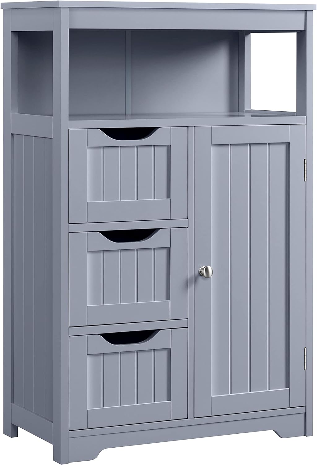 Espresso Wood Bathroom Floor Cabinet with 3 Drawers U8520