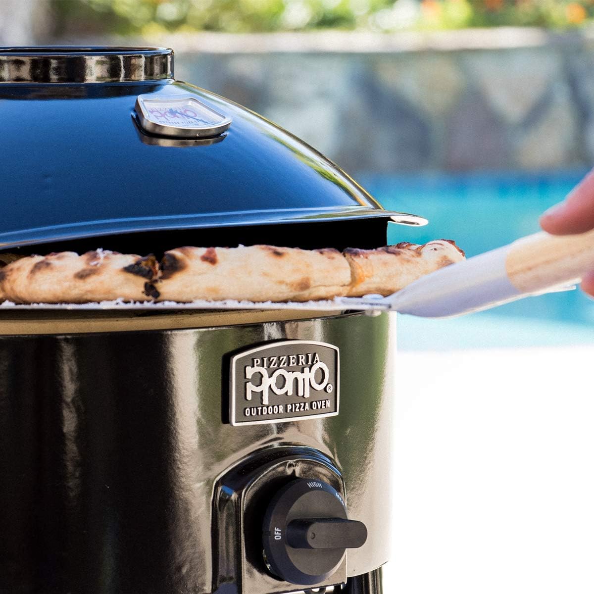 Black Outdoor Pizza Oven L893