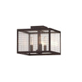 3-Light Oil-Rubbed Bronze Flush Mount with Glass Shade A8951