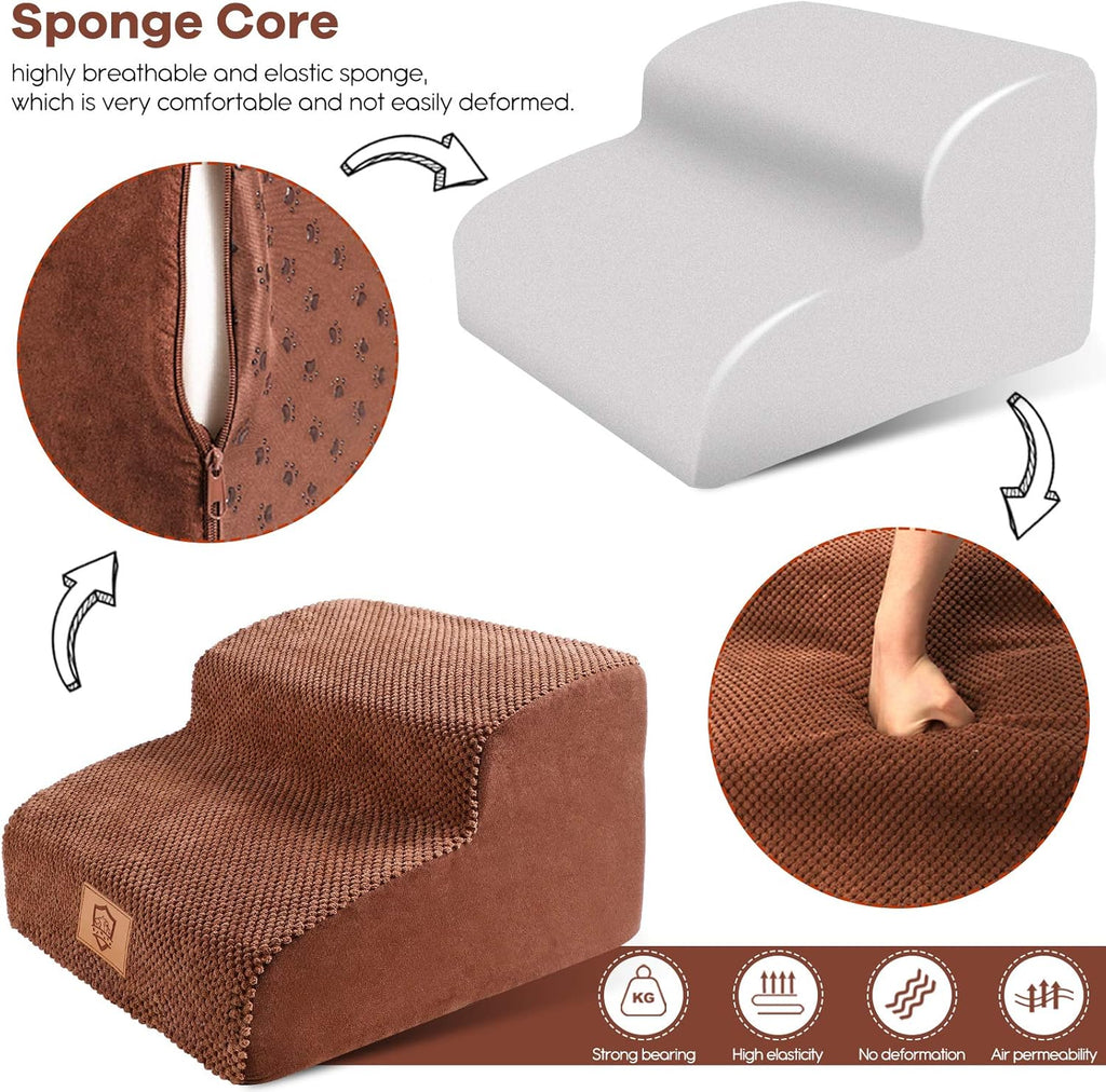 2-Step Non-Slip High Density Foam Pet Stairs Pack of 2 V3759