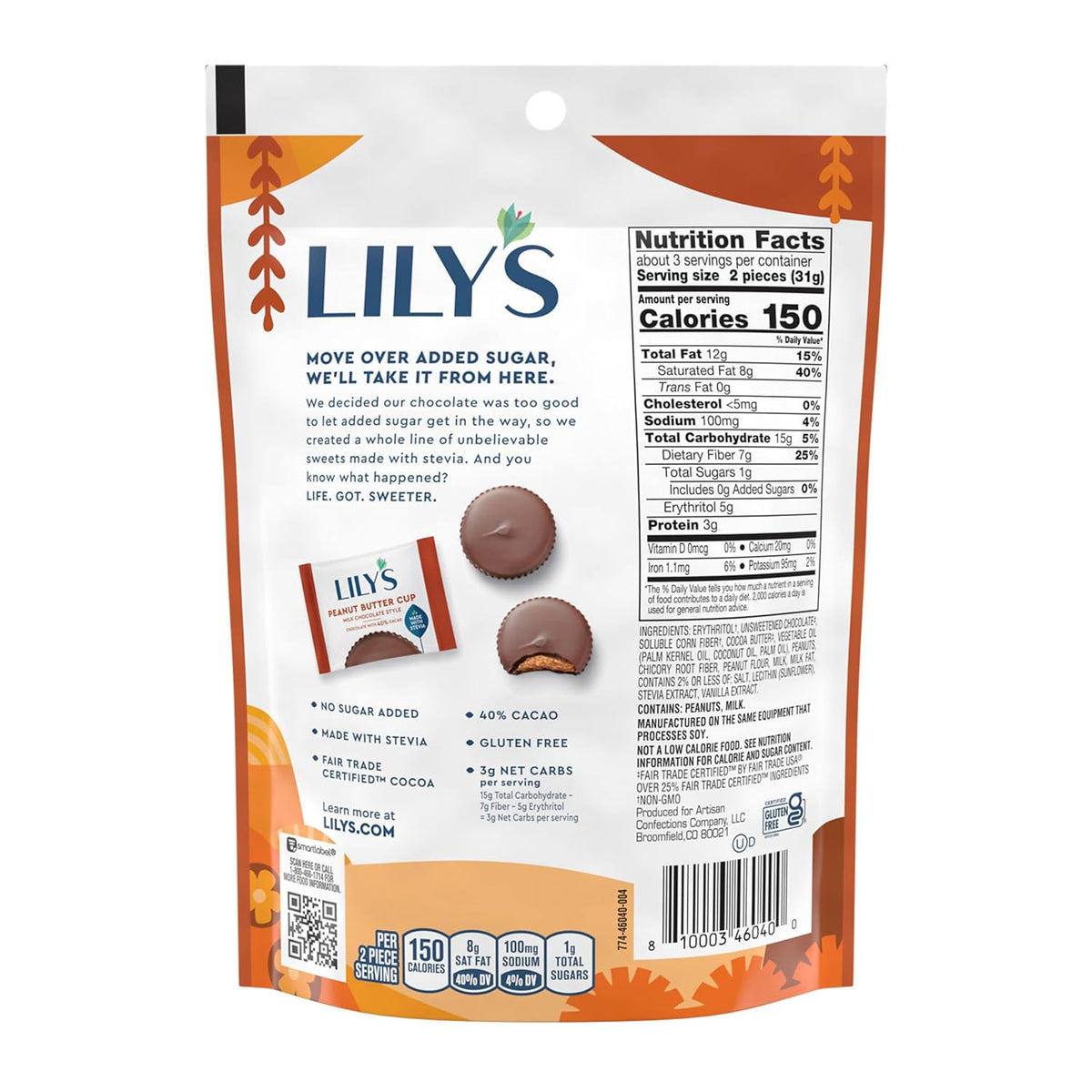 Milk Chocolate Peanut Butter Cups, 3.2 oz (3 Count) W84928
