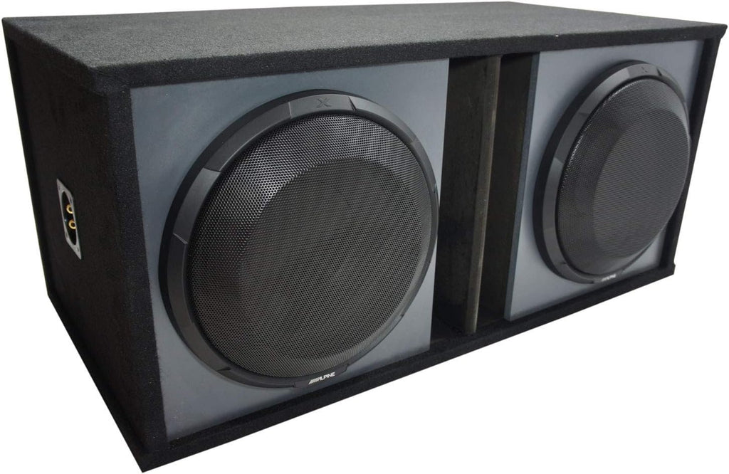 Ported Dual 10 Car Audio Subwoofer Enclosure Y28029