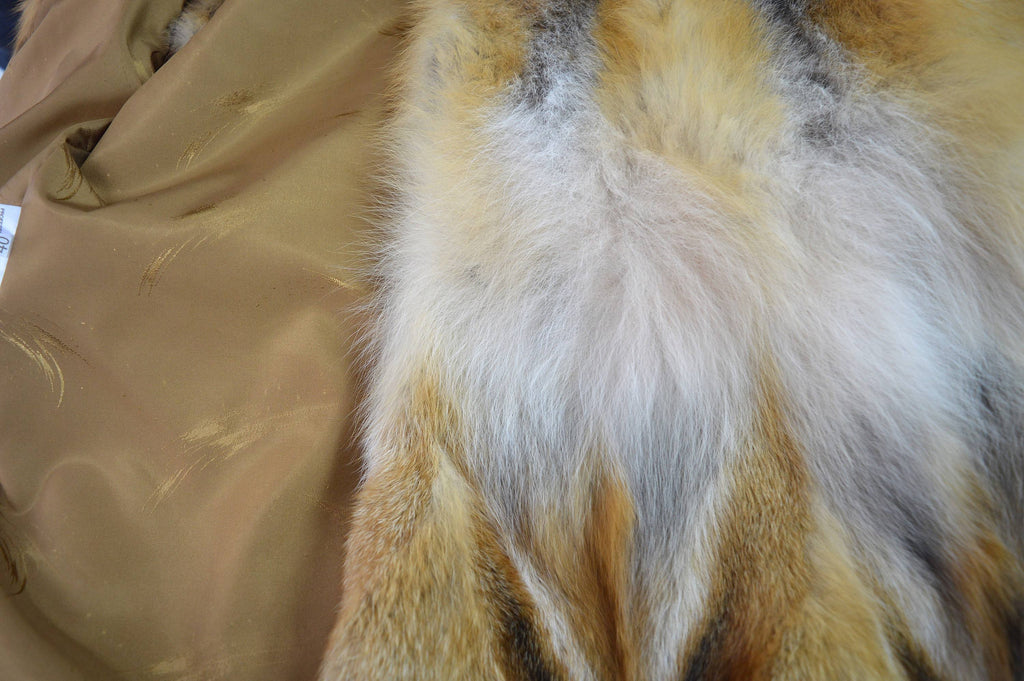 Red Fox Fur Hooded Coat W90674