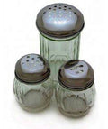 Glass Stainless Steel Perforated 12 oz Cheese Shaker M3491