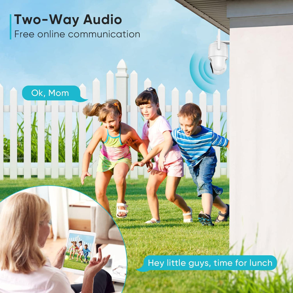 Wireless Outdoor Security Camera 1080P PTZ E86653