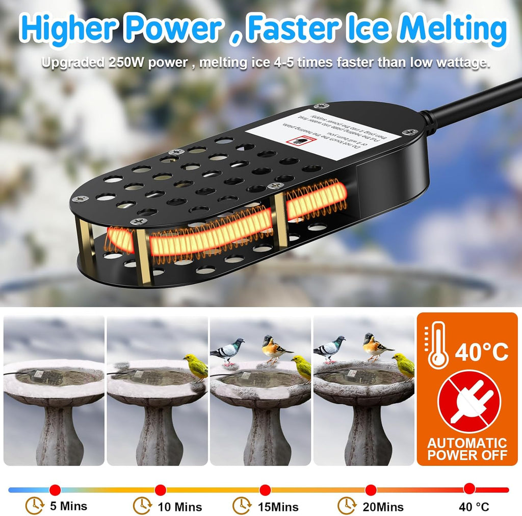 250W Thermostatically Controlled Chicken Waterer Heater A878