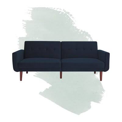 Blue Velvet Convertible Sofa F868594