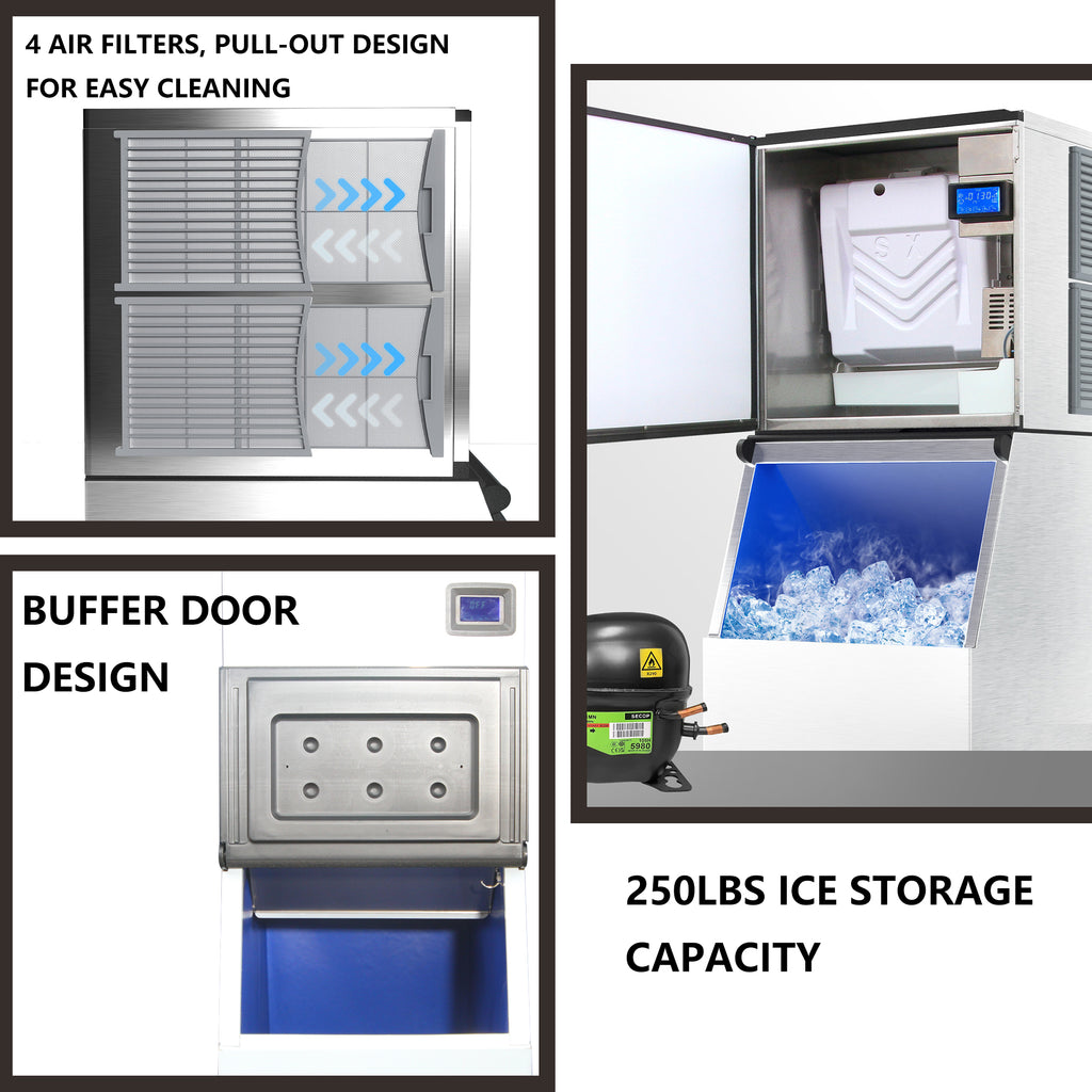 Commercial Ice Maker Machine with Stainless Steel Compressor M122923