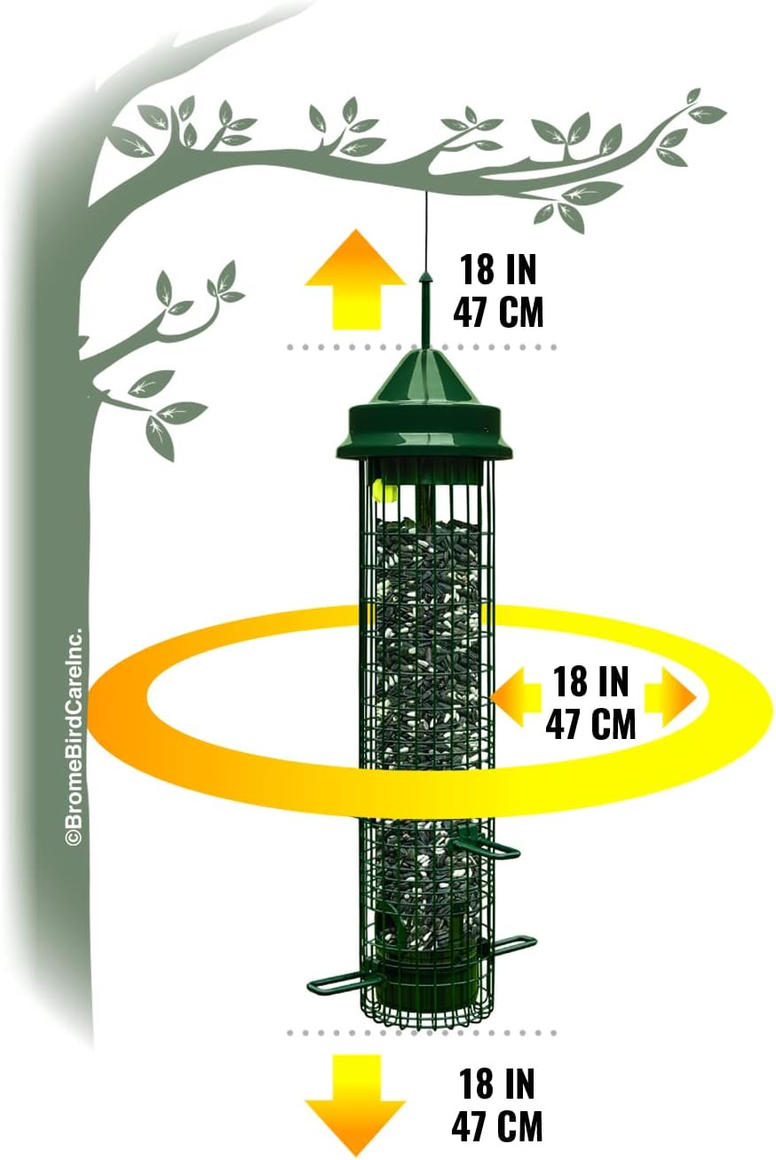 Squirrel-proof Bird Feeder with 4 Feeding Ports, 2.4-pound Seed Capacity, Pack of 2 Z765