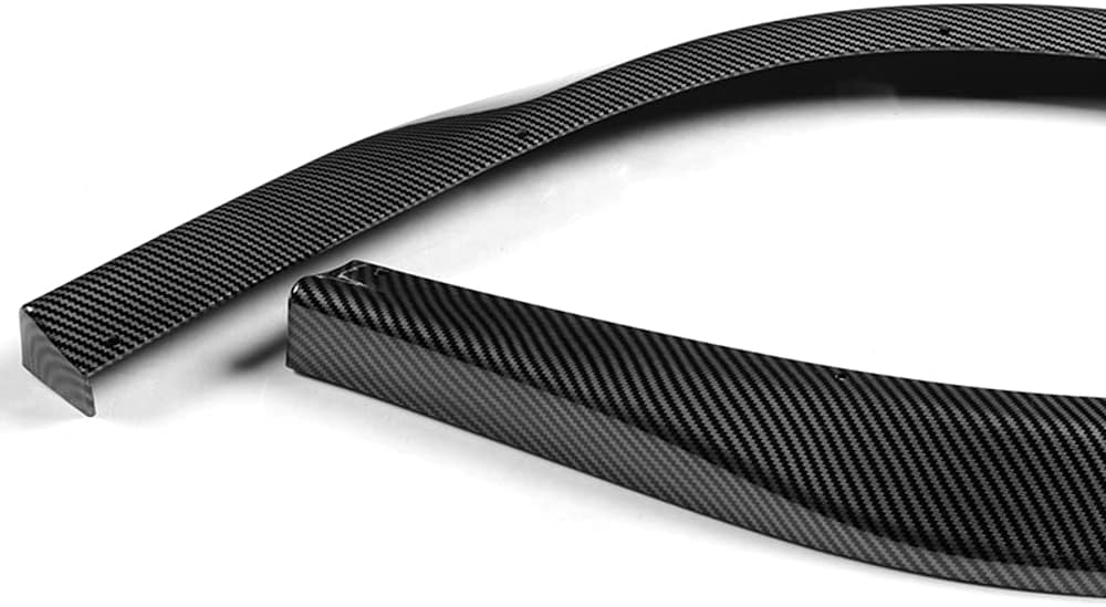 Front Bumper Lip Spoiler Splitter Glossy Carbon Fiber Look ABS H7679