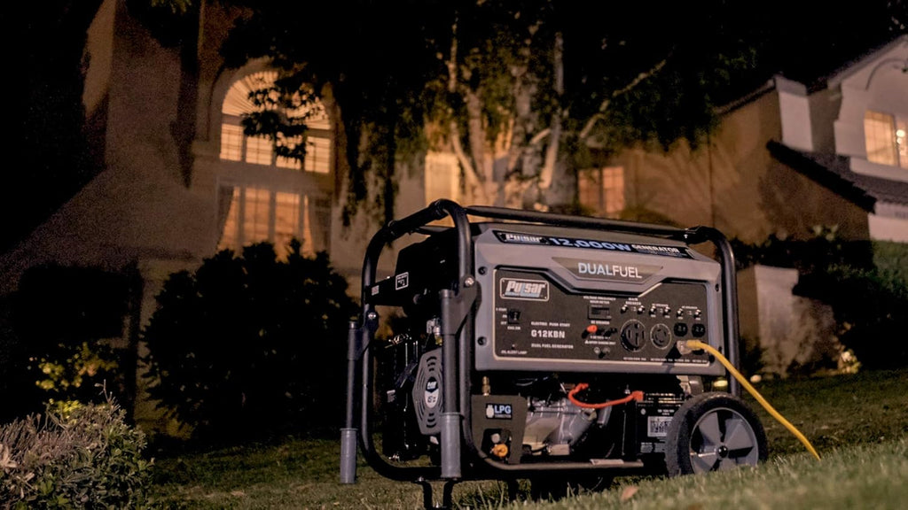 Heavy Duty Portable Dual Fuel Generator, 9500 Rated Watts & 12000 Peak Watts, Gas & LPG, Electric Start E651