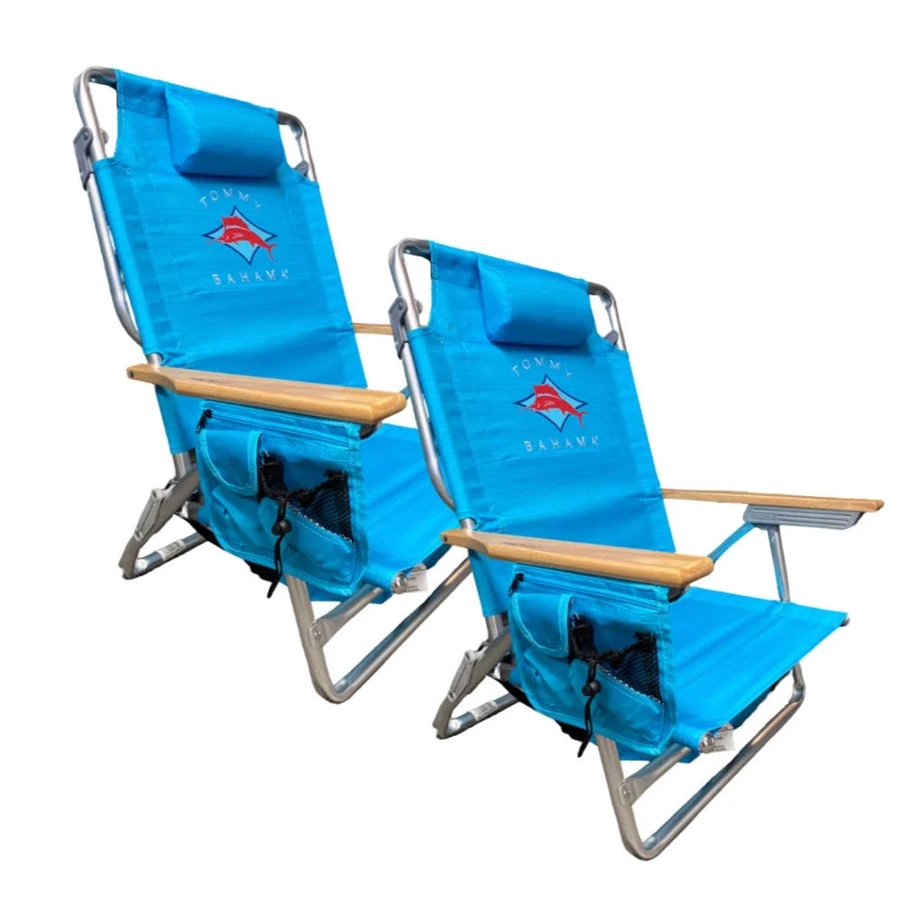 Light Blue Beach Chair 2 Pack Y729092