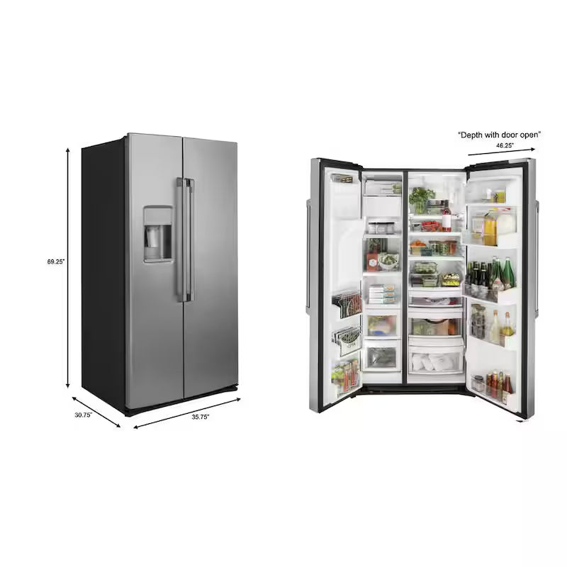 21.9 cu. ft. Side by Side Stainless Steel Refrigerator I61881