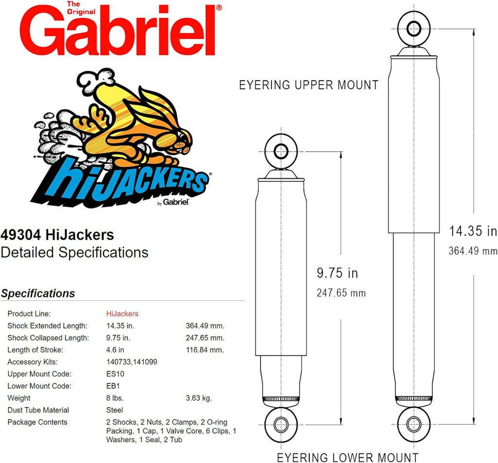 2 Pack Shock Absorber E541