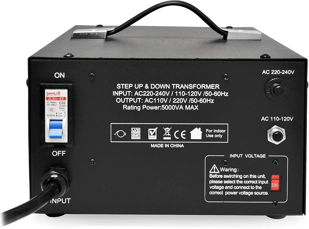 Voltage Transformer Converter 5000 Watt 110V 220V Circuit Breaker Protection Z107