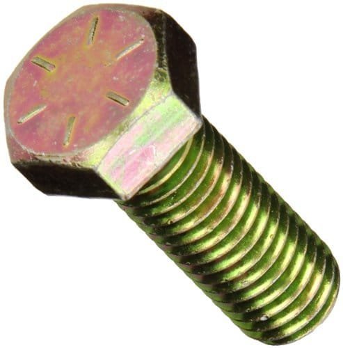 3/4-10 x 8 1/2 Hex Cap Screw Grade 8 Zinc Yellow Plated Steel 20 pcs A7166