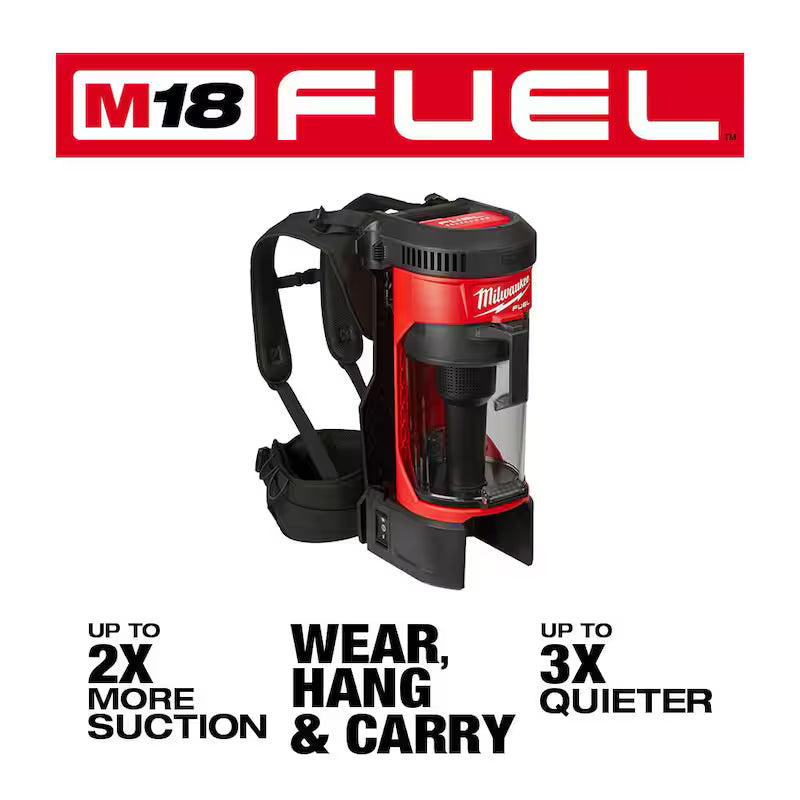 18-Volt Lithium-Ion Brushless Cordless 3-in-1 Backpack Vacuum S865