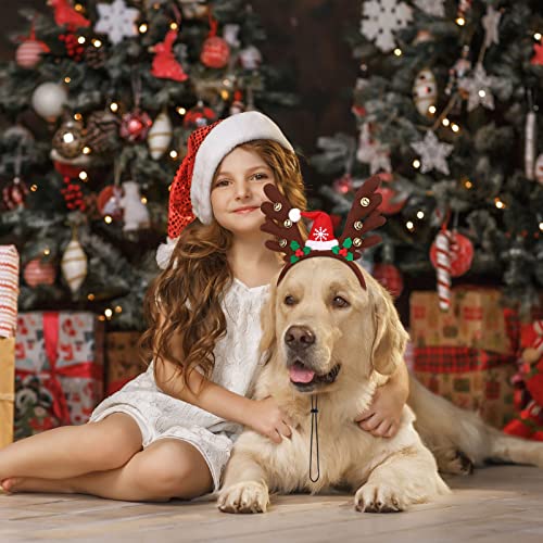 3 Pack Christmas Pet Headwear Brown Reindeer Antlers Headband S50039