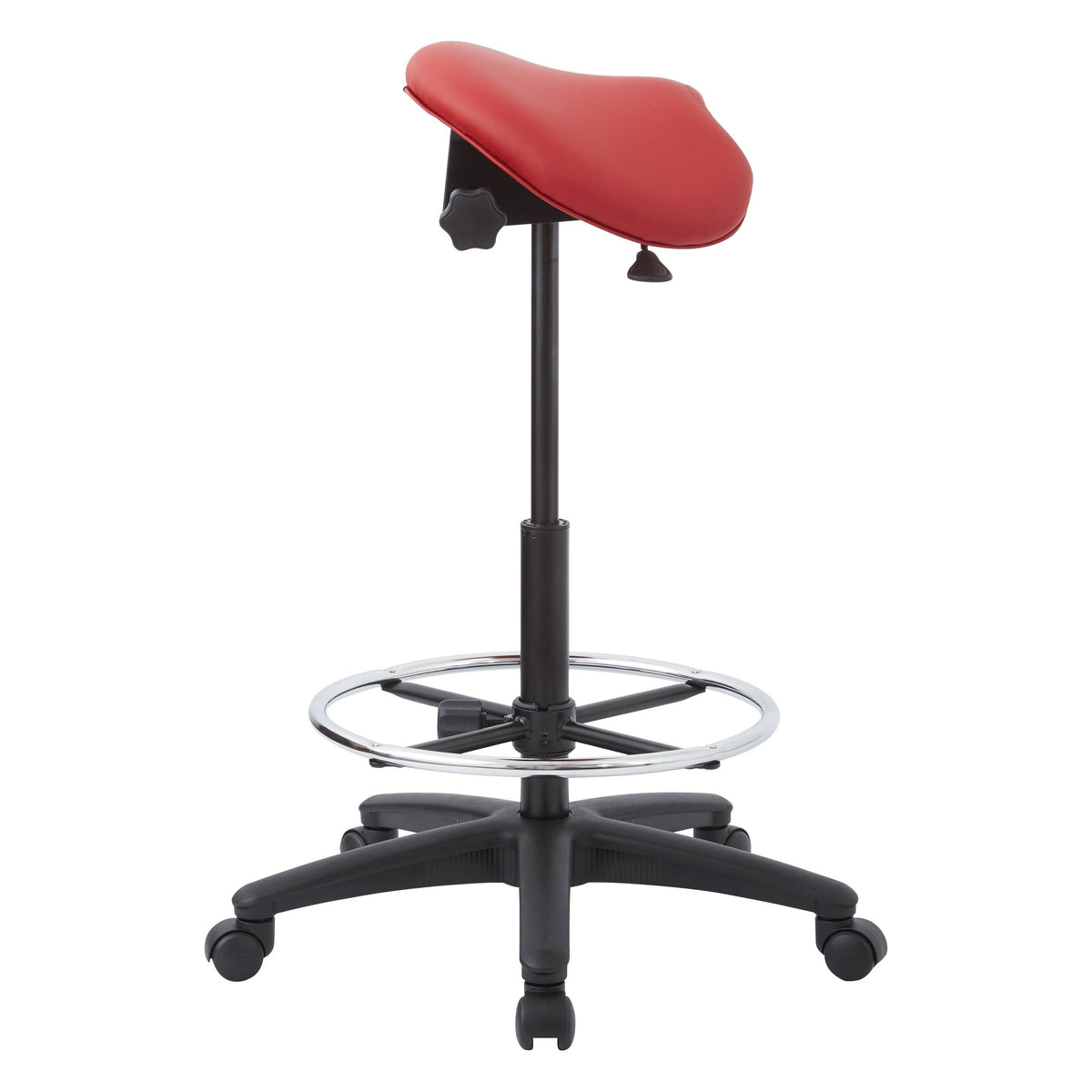 Backless Stool with Saddle Seat in Dillon Java K7098