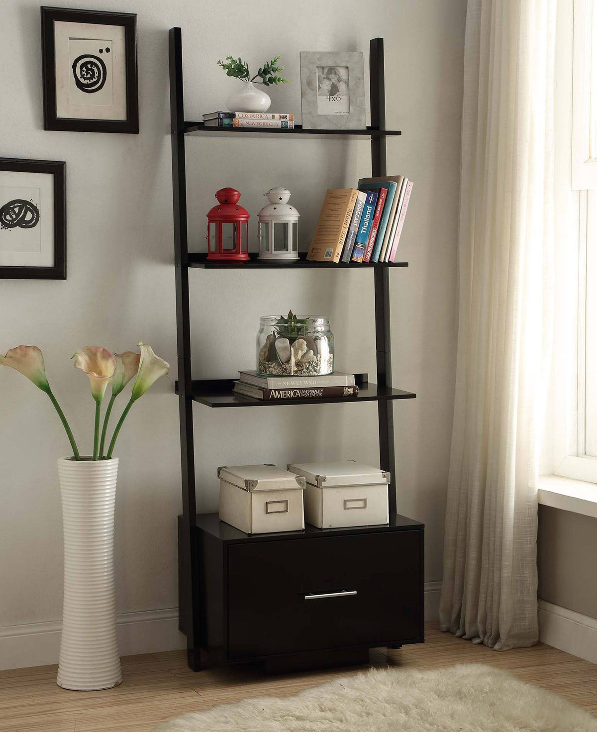 Black Bookcase File Drawer N90039