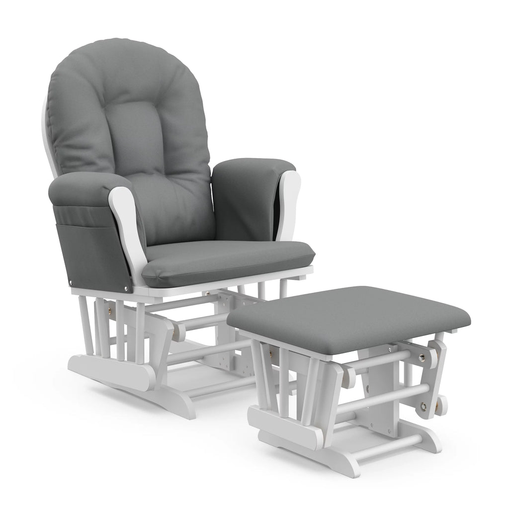 White Glider and Ottoman T7961