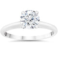 14k White Gold Solitaire Diamond Engagement Ring T91058