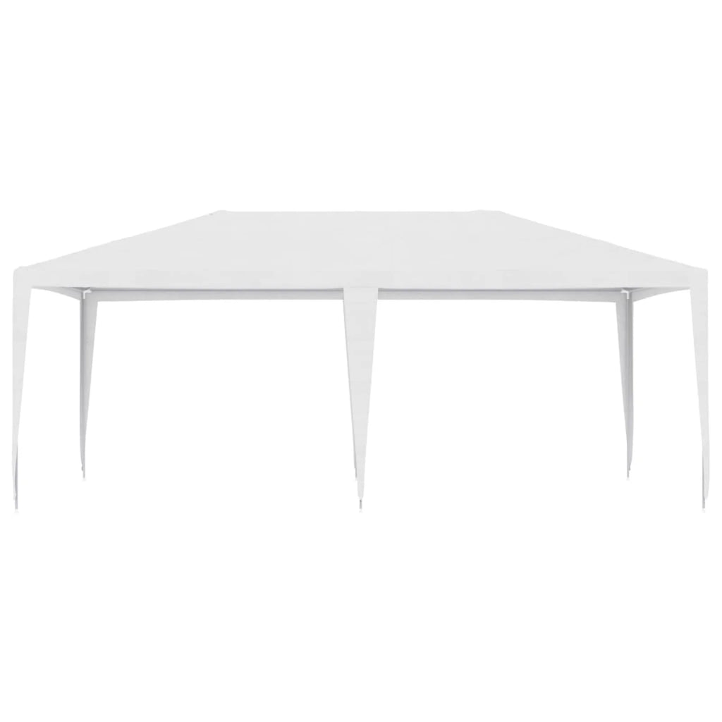 White Party Tent Gazebo Canopy with Iron Frame 19.7ft x 13.1ft x 8.9ft A6264