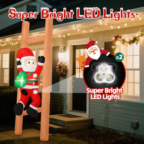 8FT Christmas Inflatable Snowman Outdoor Decoration with Built-in LEDs S1049