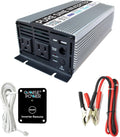 600W Pure Sine Wave Inverter 12V DC to 115V AC with 2 AC Outlets and USB Port J5643
