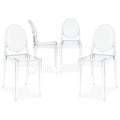 Clear Ghost Side Chair Set of 4 H468