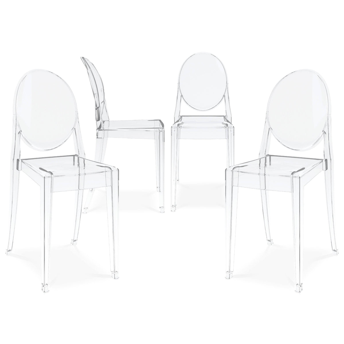 Clear Ghost Side Chair Set of 4 H468