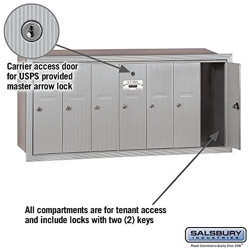 Aluminum Vertical Mailbox 7 Doors G369