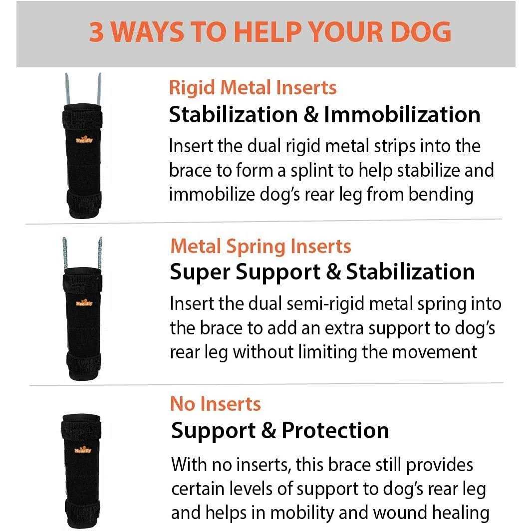 3-in-1 Dog Rear Leg Support Splint Braces R5640