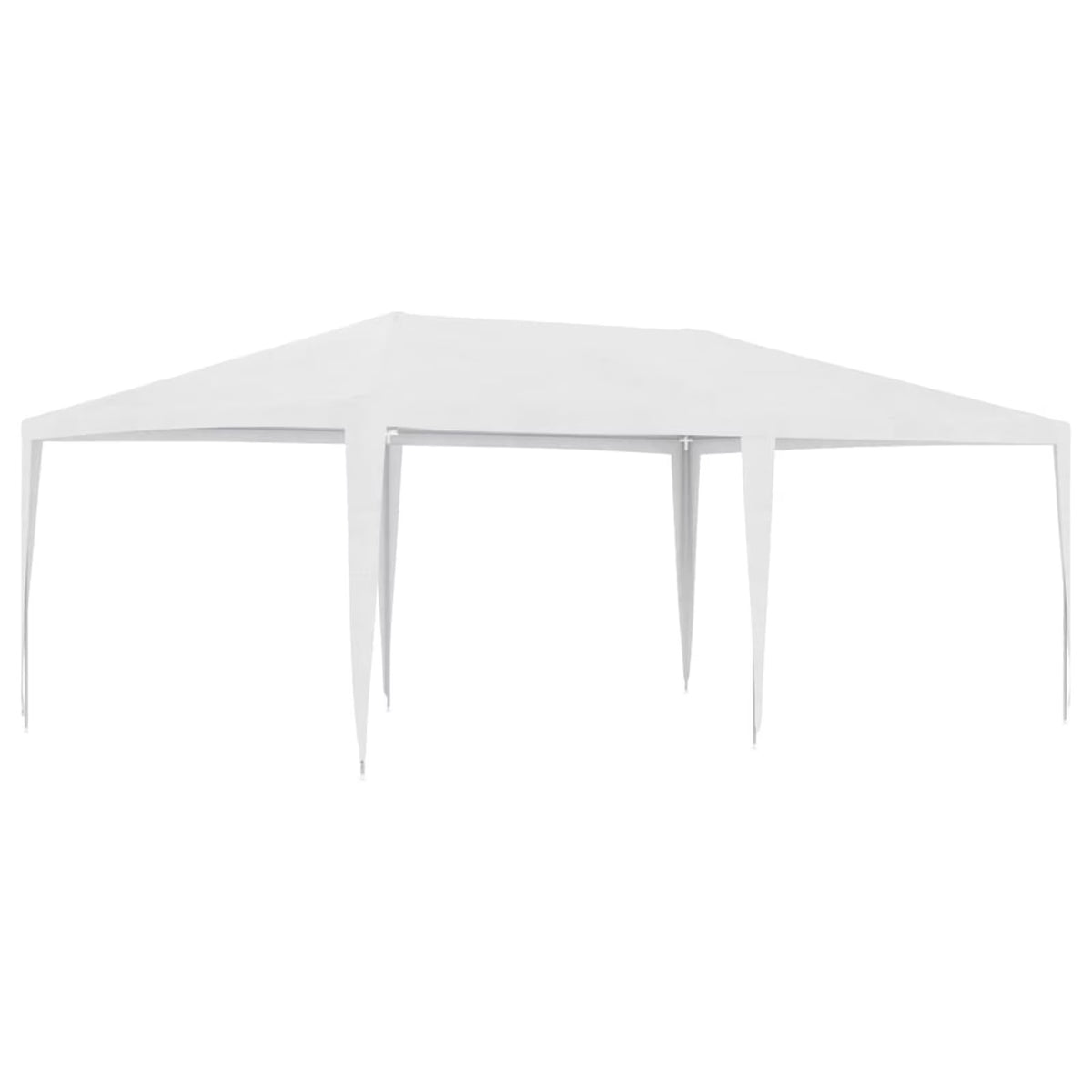 White Party Tent Gazebo Canopy with Iron Frame 19.7ft x 13.1ft x 8.9ft A6264