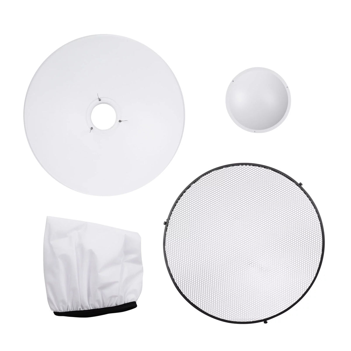 22 Inch Beauty Dish Reflector Diffuser with Honeycomb Soft Cloth O804279