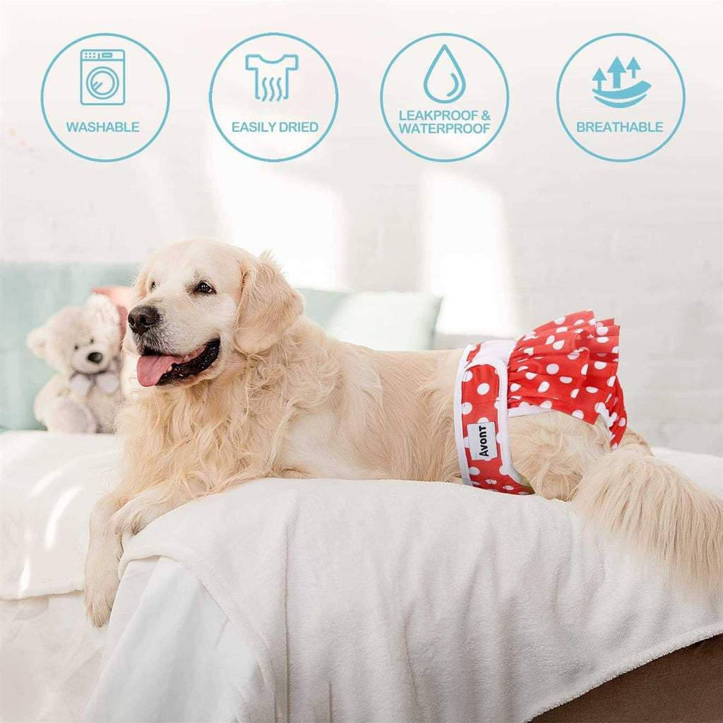 3 Pack Washable Reusable Absorbent Female Dog Diapers R946