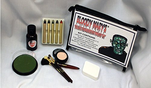 Makeup Kit with FX Blood, 5 Crayons, Setting Powder, 4 Brushes, Sponge & Case J40906