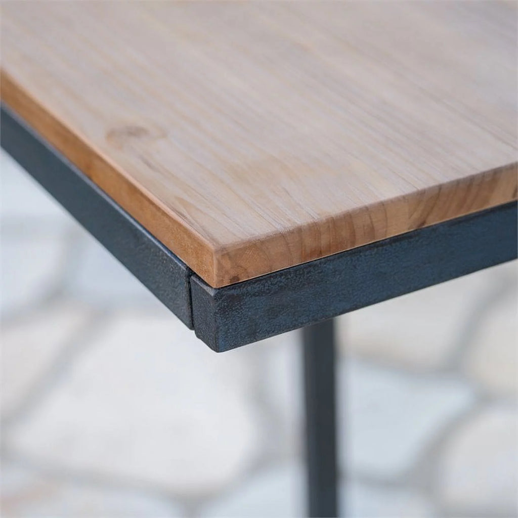 C-Shaped Accent Table in Brown and Black A79428