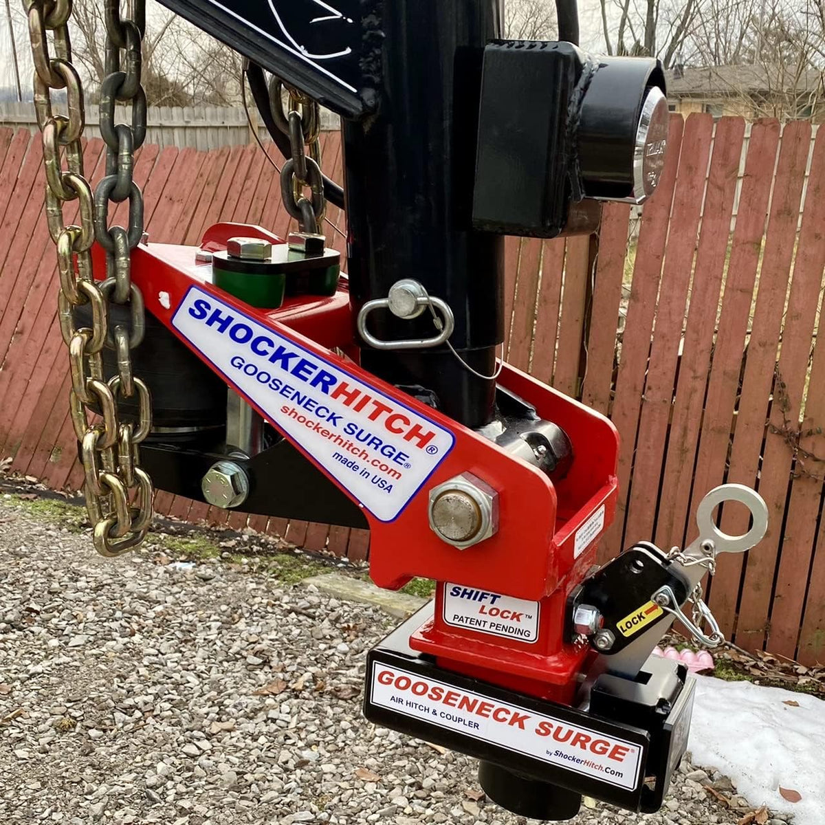 Gooseneck Air Hitch & Coupler, Round 4" Angled Pin 30K SL Coupler B825