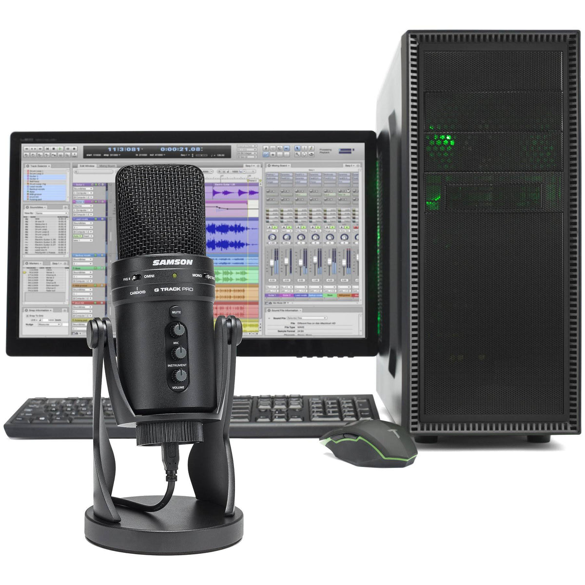 Studio USB Podcast Microphone with Headphones T4556