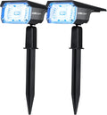Solar Spot Lights Outdoor, IP65 Waterproof 40 LEDs, USB & Solar Powered, 2 Pack D820
