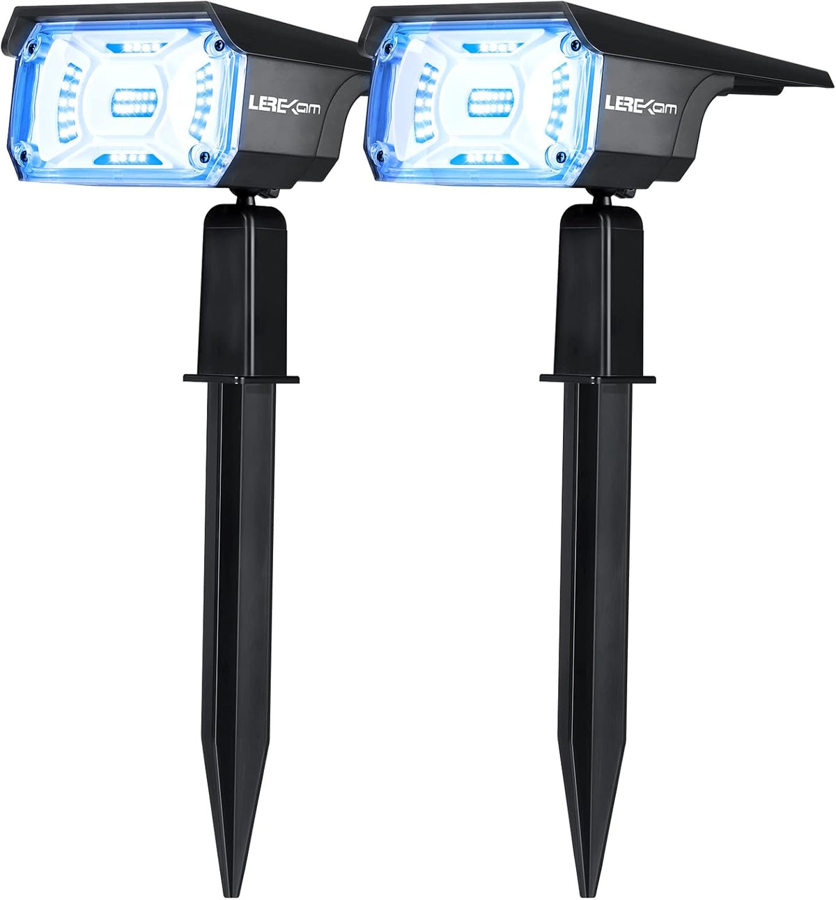 Solar Spot Lights Outdoor, IP65 Waterproof 40 LEDs, USB & Solar Powered, 2 Pack D820