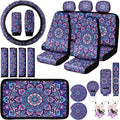 Purple Mandala Car Accessories Set D6859