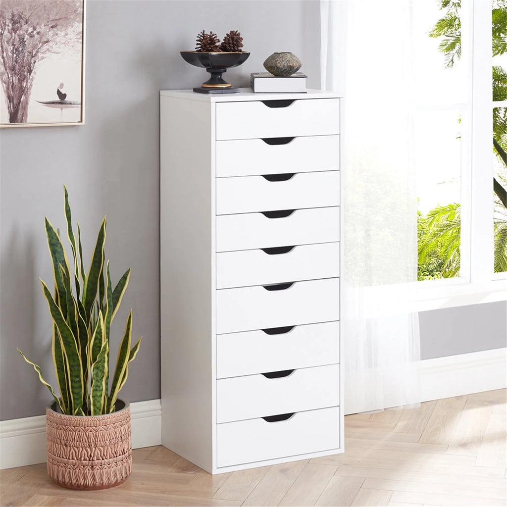 6 Drawer Grey Dresser with Wheels L419