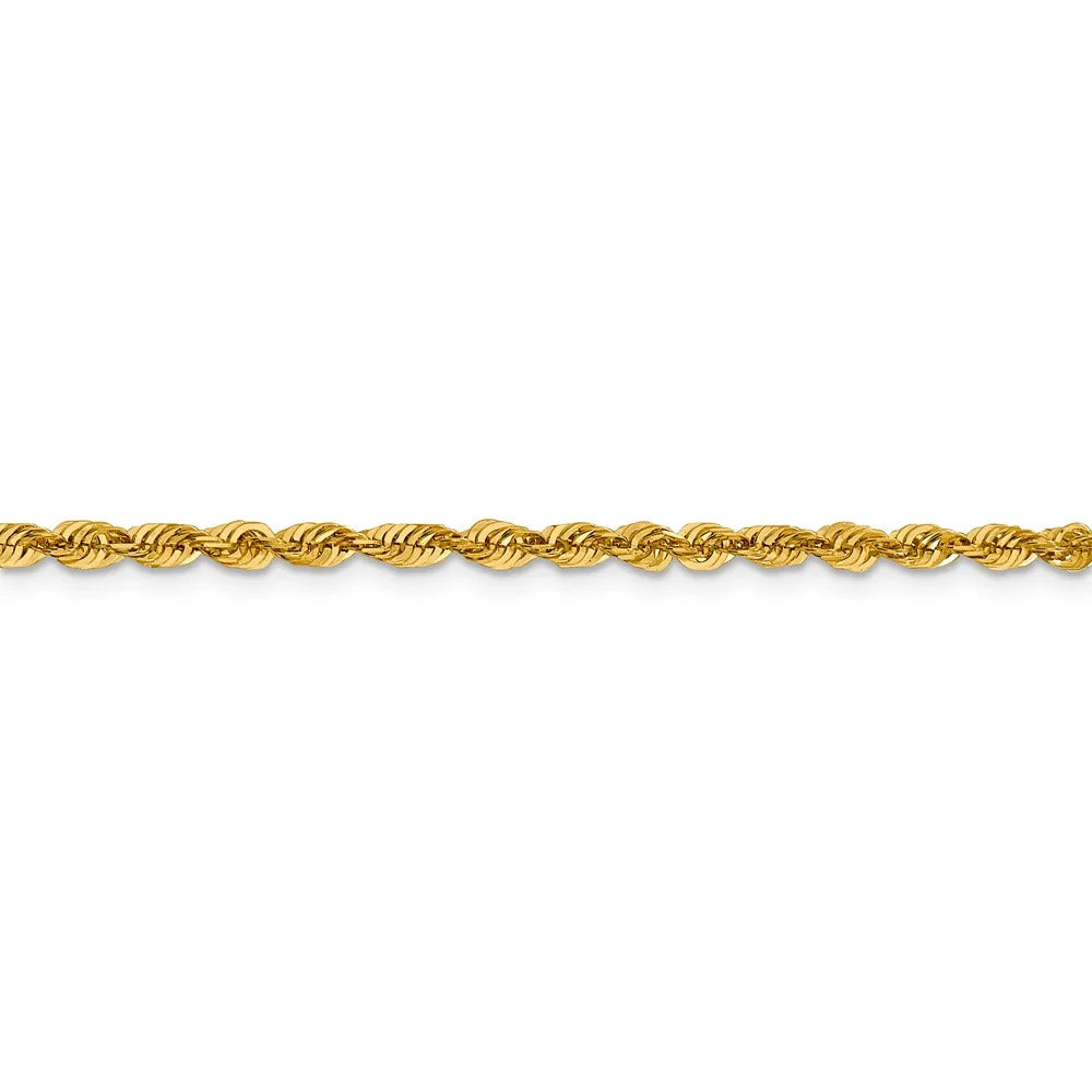 10kt Yellow Gold 24 inch Rope Chain R804