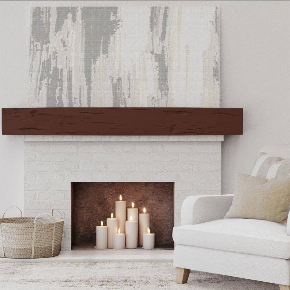 Natural Pecan Faux Wood Fireplace Mantel K169
