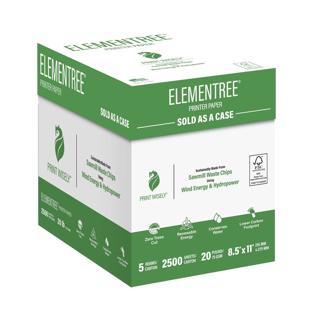 Sustainable Printer Paper, 8.5 x 11, 20 lb, White, 2500 Sheets F708582